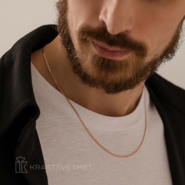 Цепь из красного золота 585, плетение «Love»